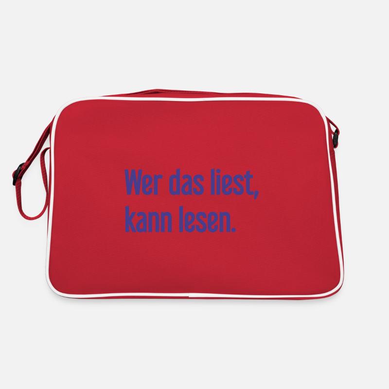 Wer das liest, kann lesen. Retro Tasche
