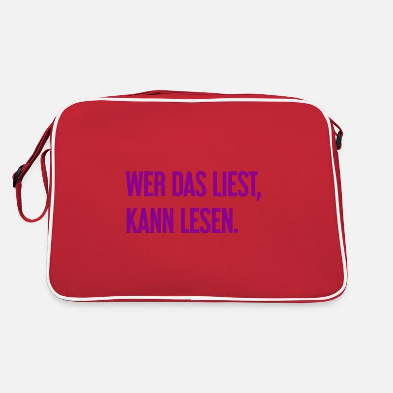 Wer das liest, kann lesen. Retro Tasche
