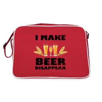Bière bière drôle dire avec bière - Sac Retro - rouge/blanc - Dos