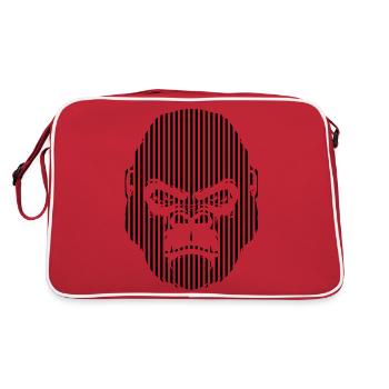 Gorilla Face Graphics - Retro Bag - red/white - Back