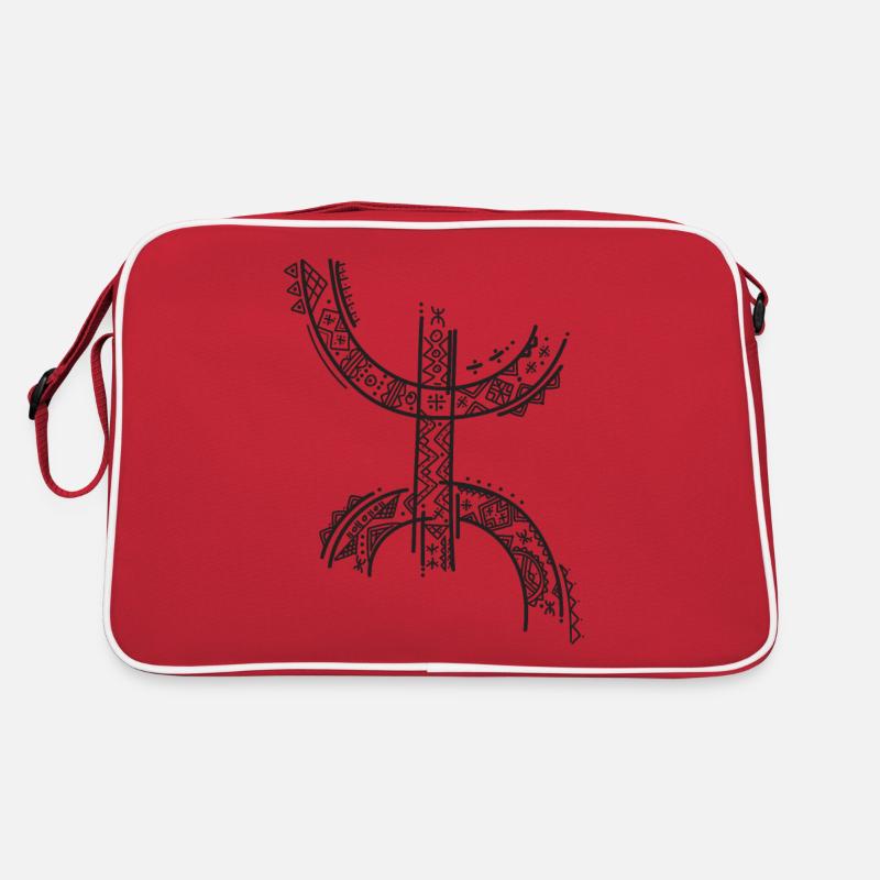 z imazighen - Retro Tasche - Rot/Weiß