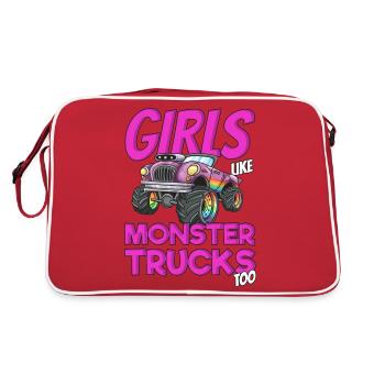 Monster Truck Tire Girls Femmes I Idée cadeau - Sac Retro - rouge/blanc - Dos