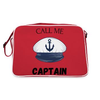 Nennen Sie mich den Kapitän - Retro Tasche - Rot/Weiß - Hinten