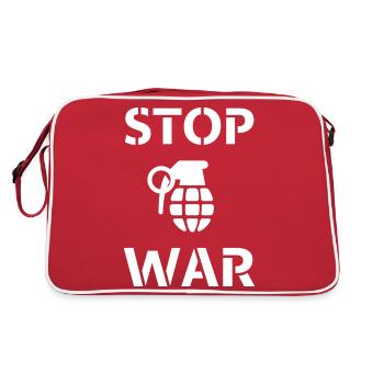STOP WAR! - Retro Bag - red/white - Back