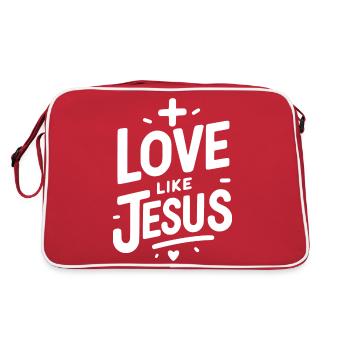 Love is Jesus - Retro Bag - red/white - Back