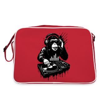 DJ Monkey - Retro Bag - red/white - Back