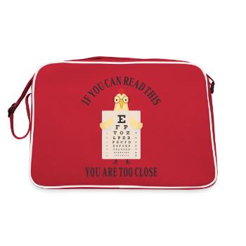 If you can read this you are too close - Retro Bag - red/white - Back