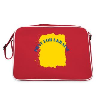 Pray for Ukraine. Together against war! - Retro Bag - red/white - Back