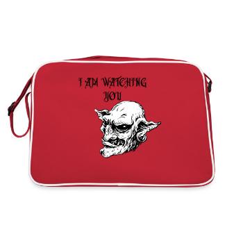 Halloween Creepy Face Stalker Costume - Retro Bag - red/white - Back