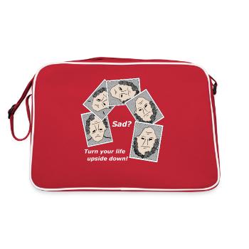 TurnYourLife white - Retro Tasche - Rot/Weiß - Hinten