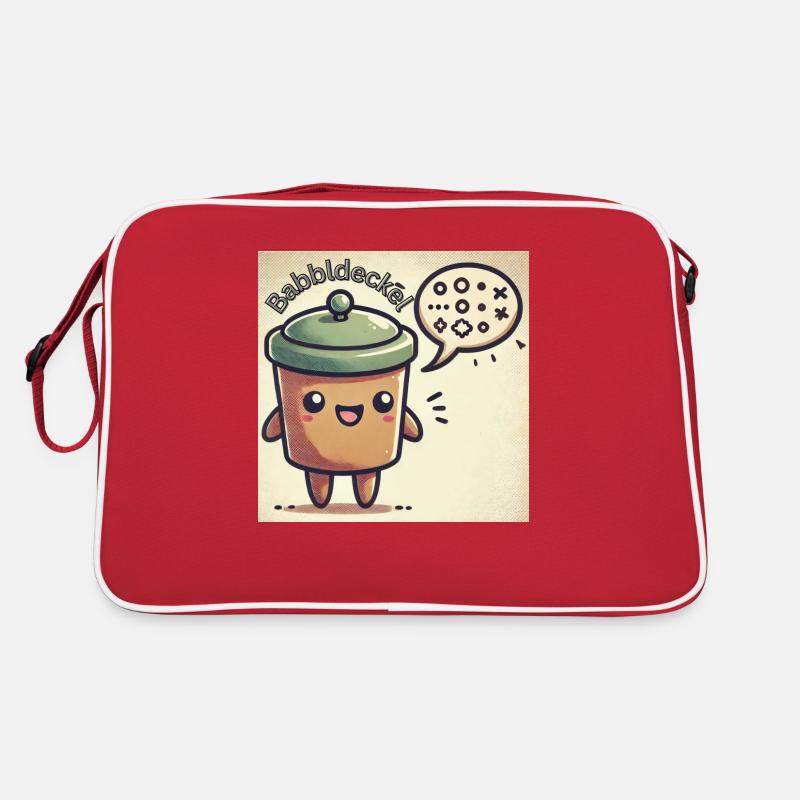 Babbledeckel - Retro Tasche - Rot/Weiß