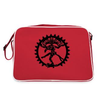 shiva zen india god of dance yoga zen - Sac Retro - rouge/blanc - Dos