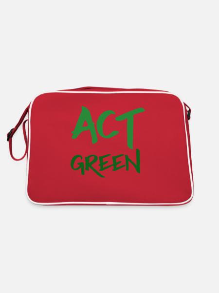 Act Green - Ecology Act Green - Retro Bag - red/white - Back