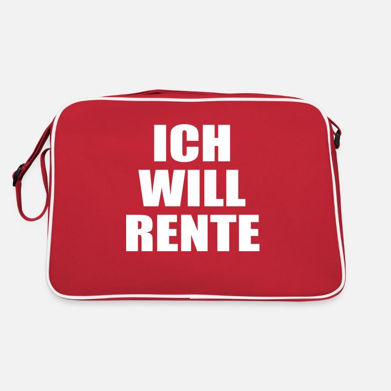 Ich Will Rente Retro Tasche