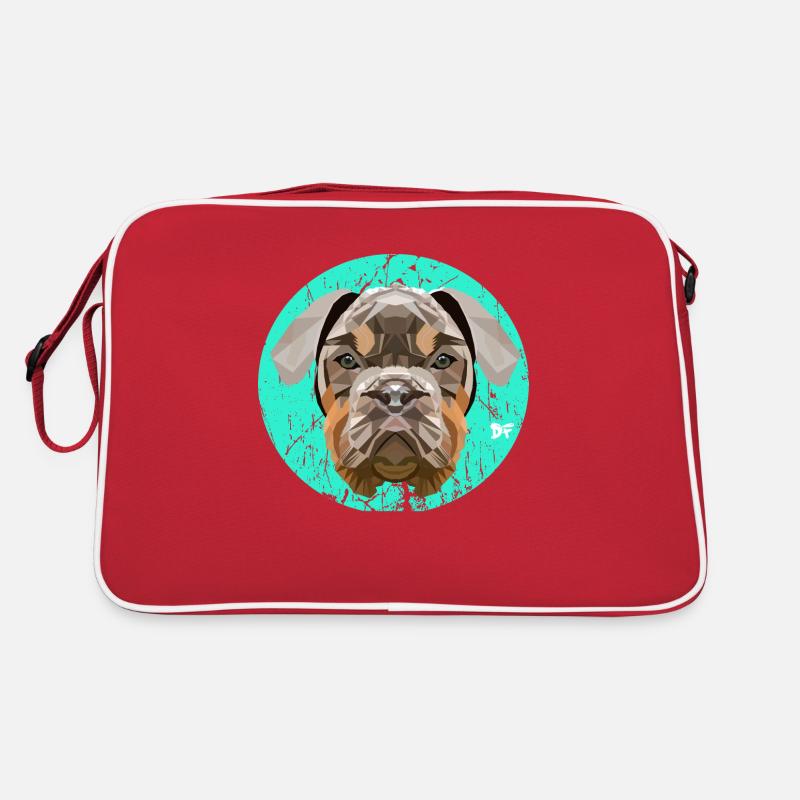 Hund Polygon Boxer Design - wunderbare Hunderasse Retro Tasche