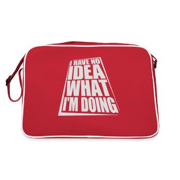 I Have No Idea - Retro Bag - red/white - Back