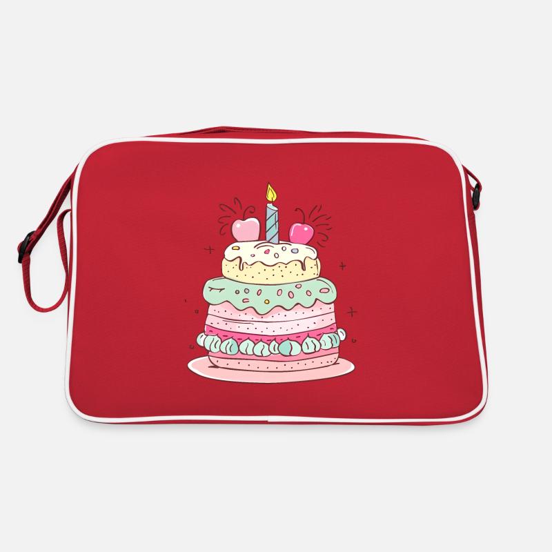 gâteau d'anniversaire joyeux anniversaire Sac Retro