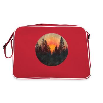 Sunset Forest Silhouette Extérieur Rétro Années 80 Vibe 3 - Sac Retro - rouge/blanc - Dos