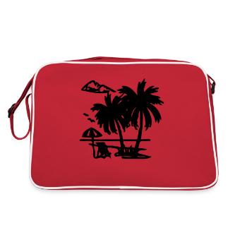 der Süden - Retro Tasche - Rot/Weiß - Hinten