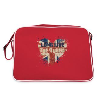 British Queen Coronation Camilla England Flag - Retro Bag - red/white - Back