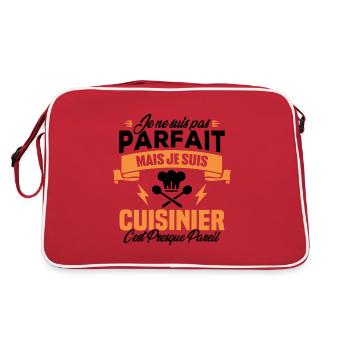 Je ne suis pas parfait mais je suis cuisinier - Sac Retro - rouge/blanc - Dos