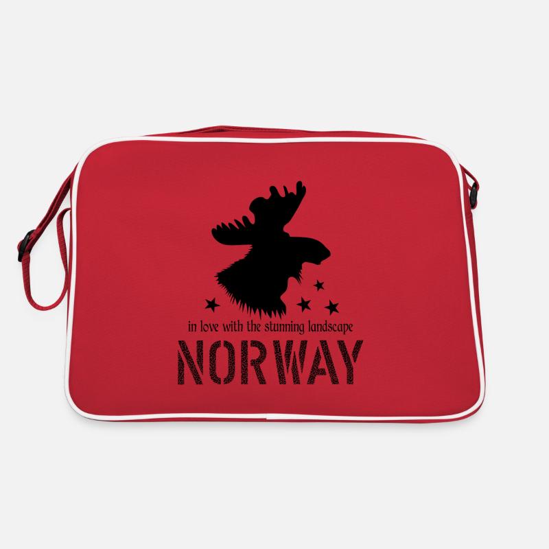 Norway - Retro Tasche - Rot/Weiß