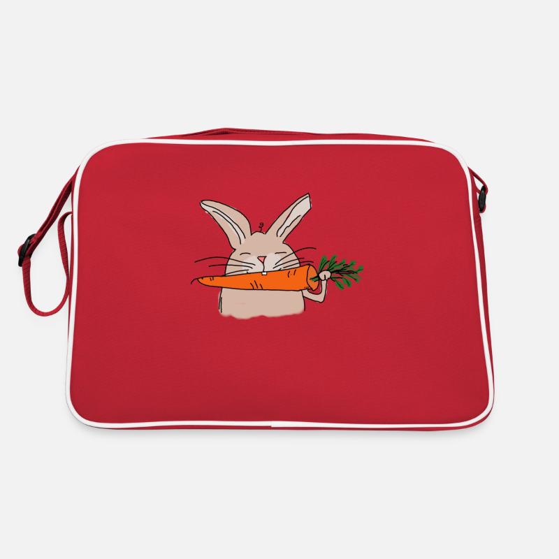 Hilde Hase mit Karotte Comic Style Retro Tasche