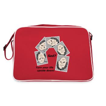 TurnYourLife black - Retro Tasche - Rot/Weiß - Hinten