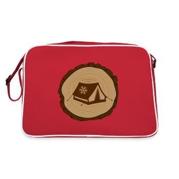 Winter camping camping in the snow Winter bivouac - Retro Bag - red/white - Back