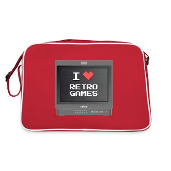 Retrogaming-Liebhaber - Retro Tasche - Rot/Weiß - Hinten