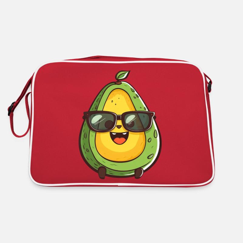 Coole Nerd-Avocado mit Brille - Witziges Design Retro Tasche