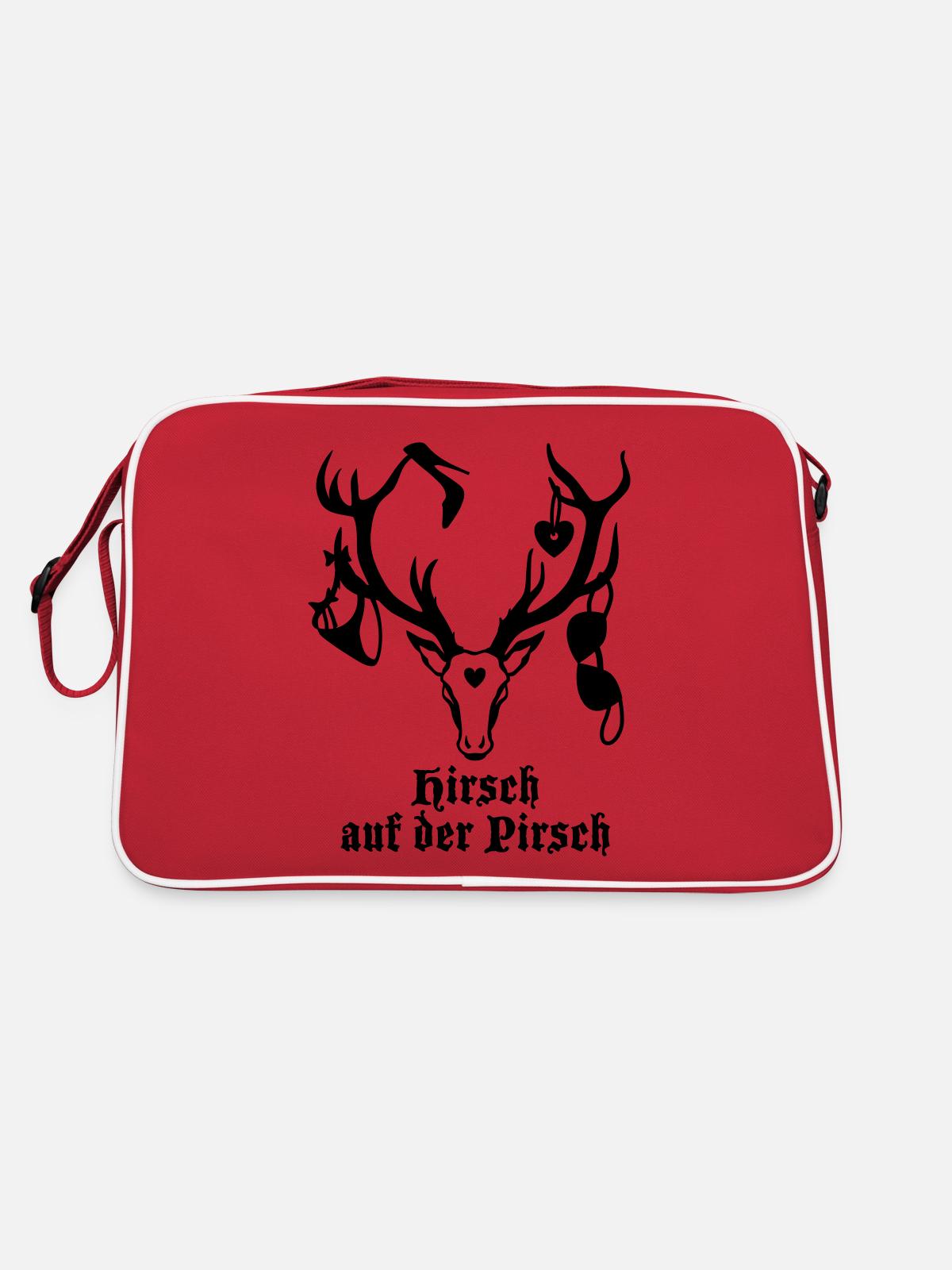 Hirsch 1c à l'affût - Sac Retro - rouge/blanc - Dos