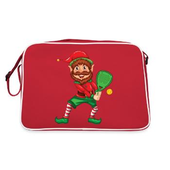 Christmas Padel Elf Family XMas Matching Pajamas - Retro Bag - red/white - Back