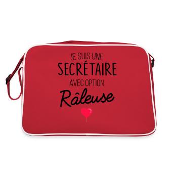 je suis une secrétaire avec option raleuse - Sac Retro - rouge/blanc - Dos