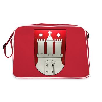 Hamburg - Retro Tasche - Rot/Weiß - Hinten