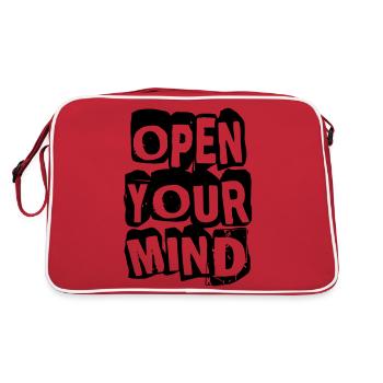 Open Your Mind - Retro Tasche - Rot/Weiß - Hinten