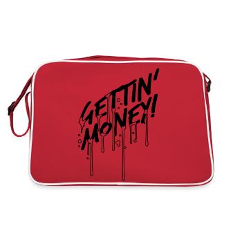 déposer du sang graffiti symbole dollar gettin argent z - Sac Retro - rouge/blanc - Dos