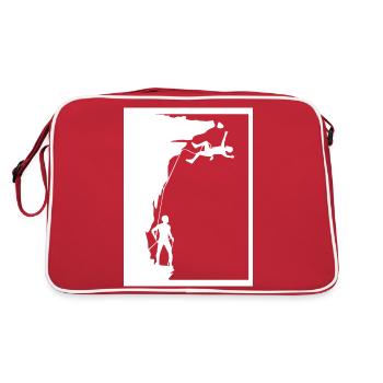 Bouldern Klettern - Retro Tasche - Rot/Weiß - Hinten