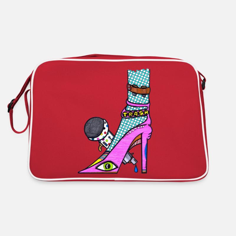 Disko Stöckelschuhe Retro Tasche