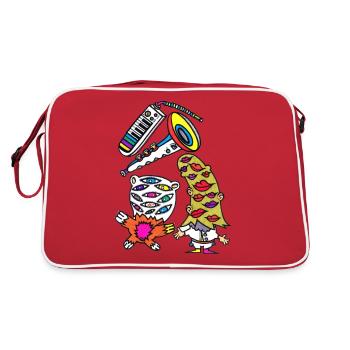 Musical - Retro Tasche - Rot/Weiß - Hinten