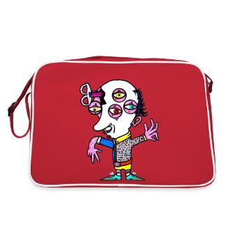 Elektrischer Irrläufer - Retro Tasche - Rot/Weiß - Hinten