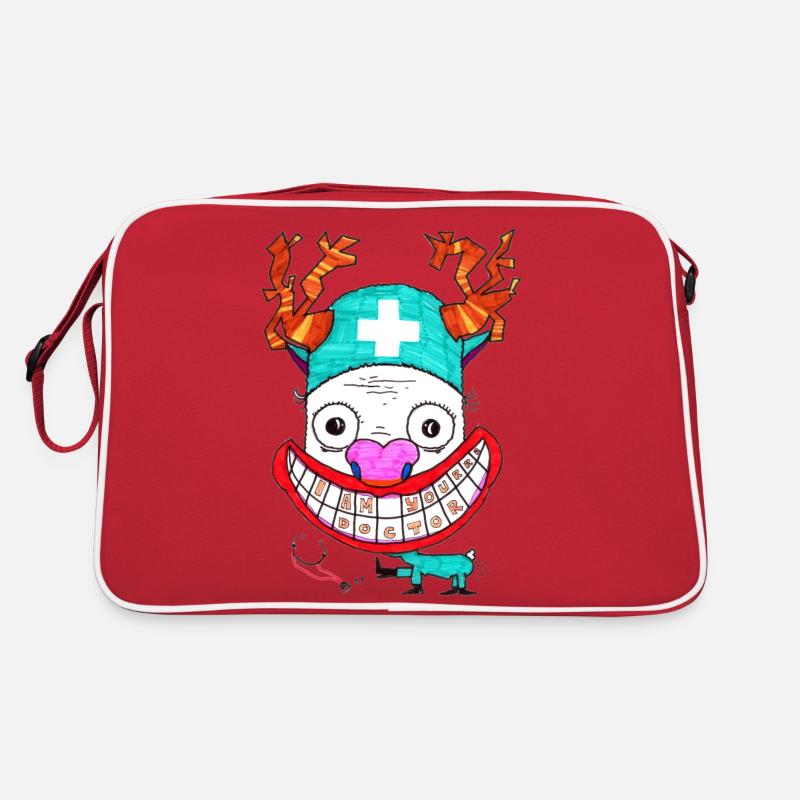 Doktor - Retro Tasche - Rot/Weiß
