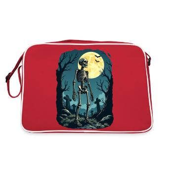 Skeleton in wood - Sac Retro - rouge/blanc - Dos