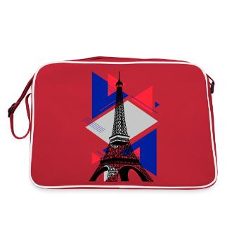 Paris Tour Eiffel France City Skyline Art - Sac Retro - rouge/blanc - Dos