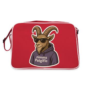 Capricorn take patgific - Retro Bag - red/white - Back