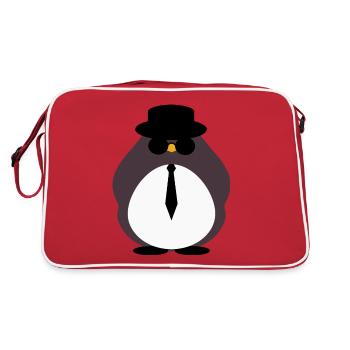 Mr Penguin - Retro Bag - red/white - Back