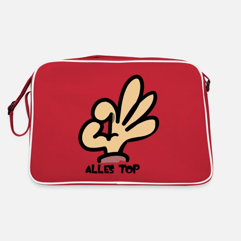 Handzeichen Retro Tasche