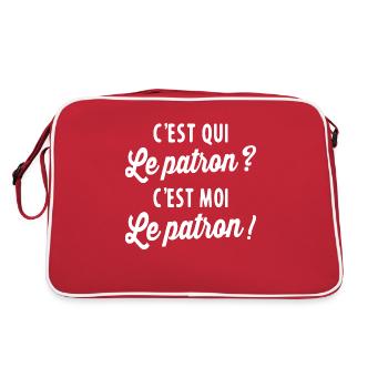 C'est Qui Le Patron C'est Moi Le Patron - Sac Retro - rouge/blanc - Dos