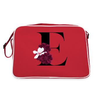 lettre E fleuris - Sac Retro - rouge/blanc - Dos
