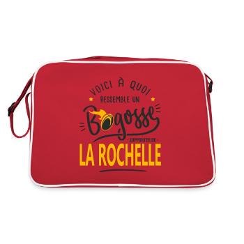 rugby La Rochelle bogosse sport rugby supporter - Sac Retro - rouge/blanc - Dos